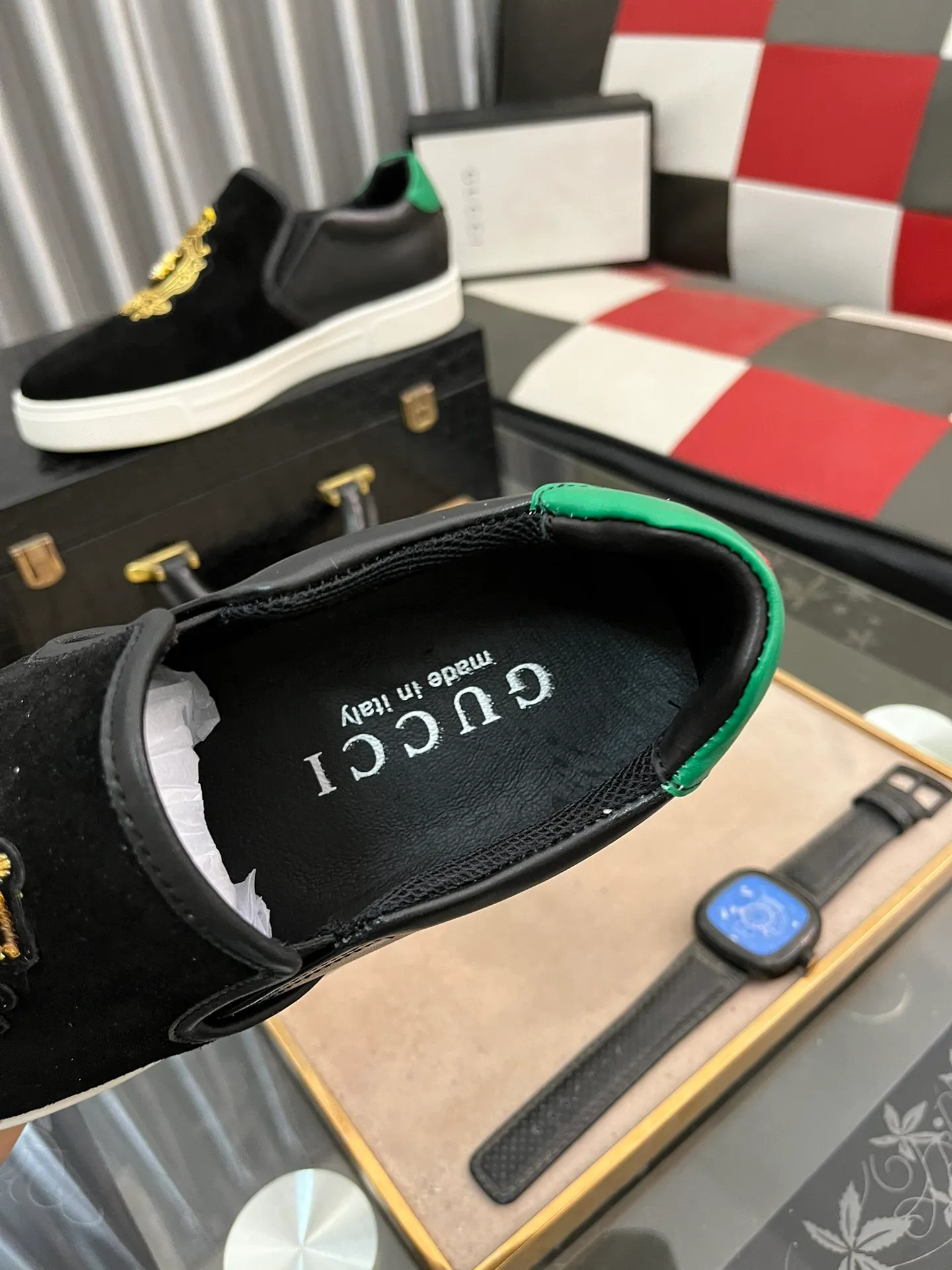 Men's Men's Shoes💰360⌚️⌚️《GUCCI》The latest hot-selling casual shoes, top brand [seduce] luxury~purchase, top~quality. Products sold at the counter [Qiang] The original fabric adopts 3D embroidery technology ➕ Comfortable sheepskin lining, available in 38-443️⃣ styles